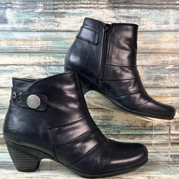 Taos Footwear Shoes - Taos Boots Womens Sz 7-7.5/38 Rialto Black Leather Dress Formal Zip Fall Winter